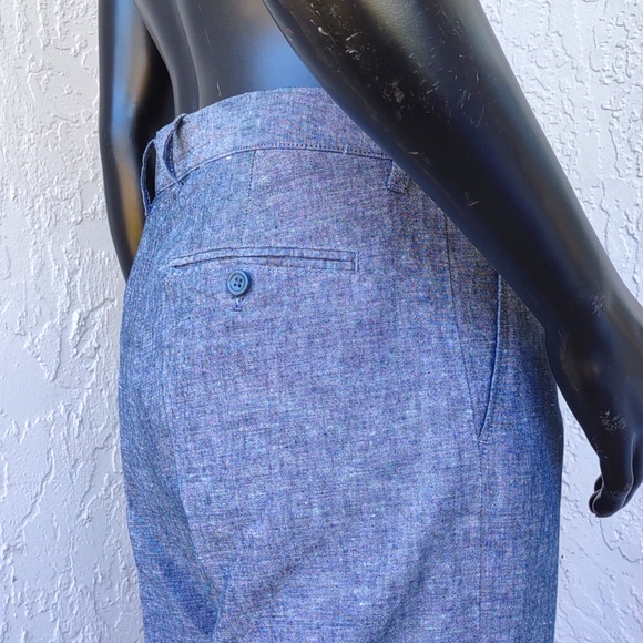 J. CREW Men's "SUTTON" Luxury Linen/Cotton Blend Flat Front Trousers - Picture 9 of 17